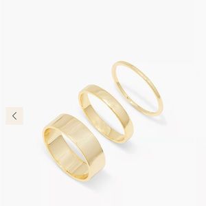 Gorjana Gold Rose Ring Set Size 7